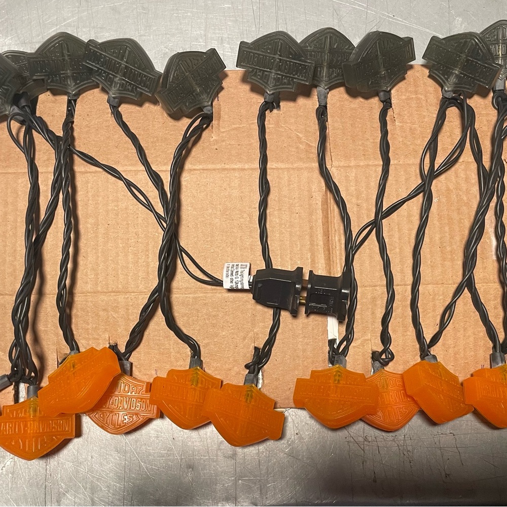 Harley-Davidson Black and Orange  String Lights